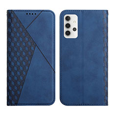 Handytasche Stand Schutzhülle Flip Leder Hülle Y02X für Samsung Galaxy A32 4G Blau