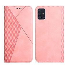 Handytasche Stand Schutzhülle Flip Leder Hülle Y02X für Samsung Galaxy A71 4G A715 Rosegold