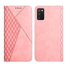 Handytasche Stand Schutzhülle Flip Leder Hülle Y02X für Samsung Galaxy F02S SM-E025F Rosegold