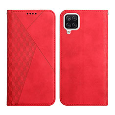 Handytasche Stand Schutzhülle Flip Leder Hülle Y02X für Samsung Galaxy F12 Rot