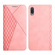 Handytasche Stand Schutzhülle Flip Leder Hülle Y02X für Samsung Galaxy M02 Rosegold