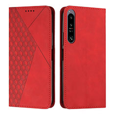 Handytasche Stand Schutzhülle Flip Leder Hülle Y02X für Sony Xperia 1 IV Rot