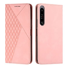 Handytasche Stand Schutzhülle Flip Leder Hülle Y02X für Sony Xperia 1 IV SO-51C Rosegold