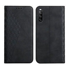 Handytasche Stand Schutzhülle Flip Leder Hülle Y02X für Sony Xperia 10 III Lite Schwarz