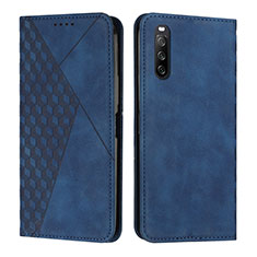 Handytasche Stand Schutzhülle Flip Leder Hülle Y02X für Sony Xperia 10 V Blau