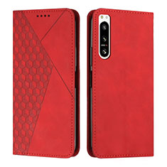 Handytasche Stand Schutzhülle Flip Leder Hülle Y02X für Sony Xperia 5 IV Rot