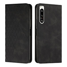 Handytasche Stand Schutzhülle Flip Leder Hülle Y02X für Sony Xperia 5 IV Schwarz