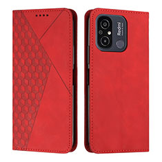 Handytasche Stand Schutzhülle Flip Leder Hülle Y02X für Xiaomi Poco C55 Rot
