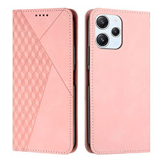 Handytasche Stand Schutzhülle Flip Leder Hülle Y02X für Xiaomi Redmi 12 4G Rosegold