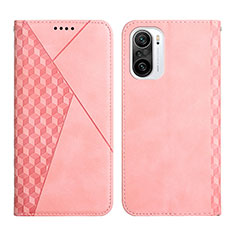 Handytasche Stand Schutzhülle Flip Leder Hülle Y02X für Xiaomi Redmi K40 Pro+ Plus 5G Rosegold