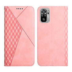 Handytasche Stand Schutzhülle Flip Leder Hülle Y02X für Xiaomi Redmi Note 10 4G Rosegold