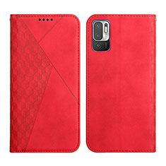 Handytasche Stand Schutzhülle Flip Leder Hülle Y02X für Xiaomi Redmi Note 10 5G Rot