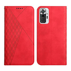 Handytasche Stand Schutzhülle Flip Leder Hülle Y02X für Xiaomi Redmi Note 10 Pro 4G Rot