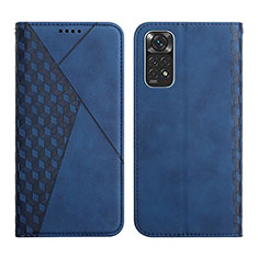 Handytasche Stand Schutzhülle Flip Leder Hülle Y02X für Xiaomi Redmi Note 11 4G (2022) Blau