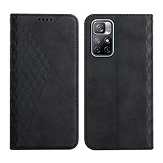 Handytasche Stand Schutzhülle Flip Leder Hülle Y02X für Xiaomi Redmi Note 11 5G Schwarz