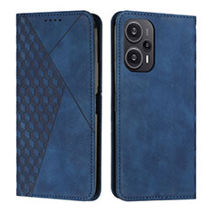 Handytasche Stand Schutzhülle Flip Leder Hülle Y02X für Xiaomi Redmi Note 12 Turbo 5G Blau