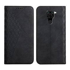 Handytasche Stand Schutzhülle Flip Leder Hülle Y02X für Xiaomi Redmi Note 9 Schwarz