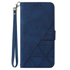 Handytasche Stand Schutzhülle Flip Leder Hülle Y03B für Samsung Galaxy A15 4G Blau