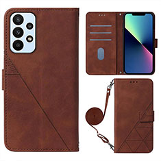 Handytasche Stand Schutzhülle Flip Leder Hülle Y03B für Samsung Galaxy A23 5G Braun