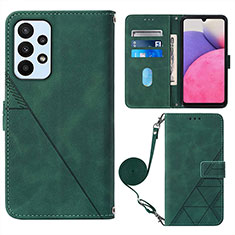 Handytasche Stand Schutzhülle Flip Leder Hülle Y03B für Samsung Galaxy A73 5G Grün