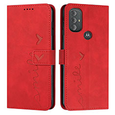 Handytasche Stand Schutzhülle Flip Leder Hülle Y03X für Motorola Moto G Play (2023) Rot