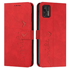 Handytasche Stand Schutzhülle Flip Leder Hülle Y03X für Motorola Moto G Stylus (2021) Rot