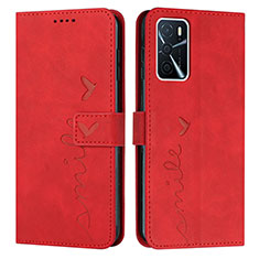 Handytasche Stand Schutzhülle Flip Leder Hülle Y03X für Oppo A54s Rot