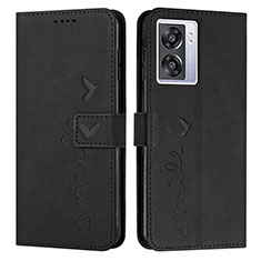 Handytasche Stand Schutzhülle Flip Leder Hülle Y03X für Oppo A57 5G Schwarz