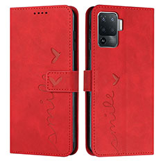 Handytasche Stand Schutzhülle Flip Leder Hülle Y03X für Oppo A94 4G Rot