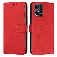 Handytasche Stand Schutzhülle Flip Leder Hülle Y03X für Oppo F21s Pro 4G Rot