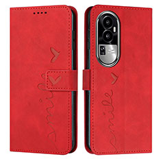 Handytasche Stand Schutzhülle Flip Leder Hülle Y03X für Oppo Reno10 Pro+ Plus 5G Rot