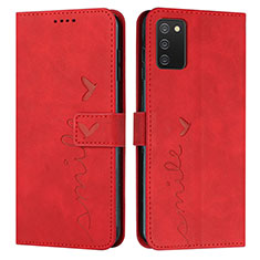Handytasche Stand Schutzhülle Flip Leder Hülle Y03X für Samsung Galaxy A02s Rot