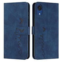 Handytasche Stand Schutzhülle Flip Leder Hülle Y03X für Samsung Galaxy A03 Core Blau