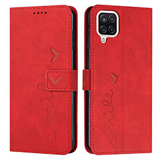 Handytasche Stand Schutzhülle Flip Leder Hülle Y03X für Samsung Galaxy A12 Rot