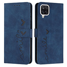 Handytasche Stand Schutzhülle Flip Leder Hülle Y03X für Samsung Galaxy A42 5G Blau