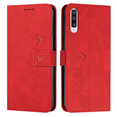Handytasche Stand Schutzhülle Flip Leder Hülle Y03X für Samsung Galaxy A50 Rot