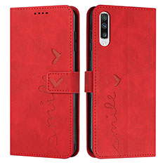 Handytasche Stand Schutzhülle Flip Leder Hülle Y03X für Samsung Galaxy A70 Rot