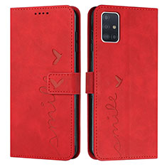 Handytasche Stand Schutzhülle Flip Leder Hülle Y03X für Samsung Galaxy A71 4G A715 Rot