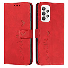 Handytasche Stand Schutzhülle Flip Leder Hülle Y03X für Samsung Galaxy A72 4G Rot