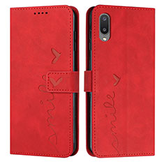 Handytasche Stand Schutzhülle Flip Leder Hülle Y03X für Samsung Galaxy M02 Rot