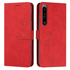 Handytasche Stand Schutzhülle Flip Leder Hülle Y03X für Sony Xperia 1 IV SO-51C Rot