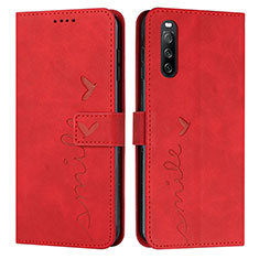 Handytasche Stand Schutzhülle Flip Leder Hülle Y03X für Sony Xperia 10 V Rot