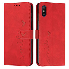 Handytasche Stand Schutzhülle Flip Leder Hülle Y03X für Xiaomi Redmi 9i Rot