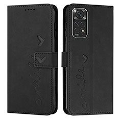 Handytasche Stand Schutzhülle Flip Leder Hülle Y03X für Xiaomi Redmi Note 11S 4G Schwarz