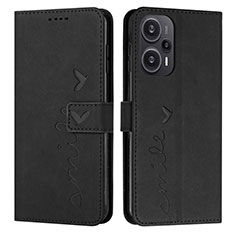 Handytasche Stand Schutzhülle Flip Leder Hülle Y03X für Xiaomi Redmi Note 12 Turbo 5G Schwarz