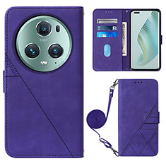 Handytasche Stand Schutzhülle Flip Leder Hülle Y04B für Huawei Honor Magic5 Pro 5G Violett