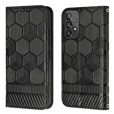 Handytasche Stand Schutzhülle Flip Leder Hülle Y04B für Samsung Galaxy A73 5G Schwarz