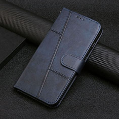 Handytasche Stand Schutzhülle Flip Leder Hülle Y04X für Motorola Moto E32 Blau