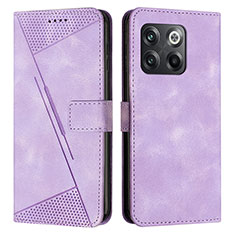 Handytasche Stand Schutzhülle Flip Leder Hülle Y04X für OnePlus 10T 5G Violett