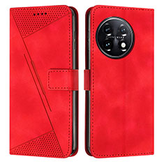 Handytasche Stand Schutzhülle Flip Leder Hülle Y04X für OnePlus 11 5G Rot